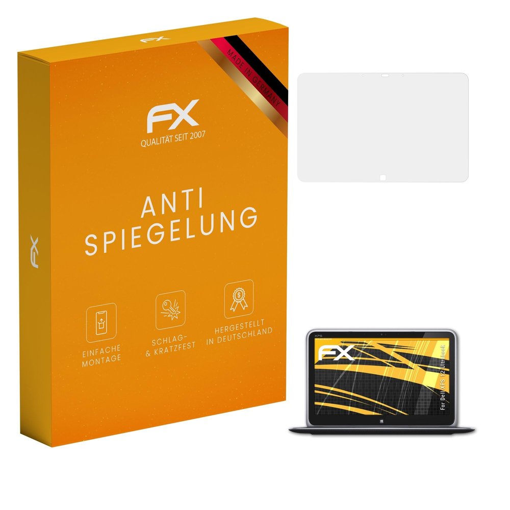 atFoliX Screen Protector compatible with Dell XPS 12 Ultrabook Screen Protection Film, anti-reflective and shock-absorbing FX Protector Film (2X)