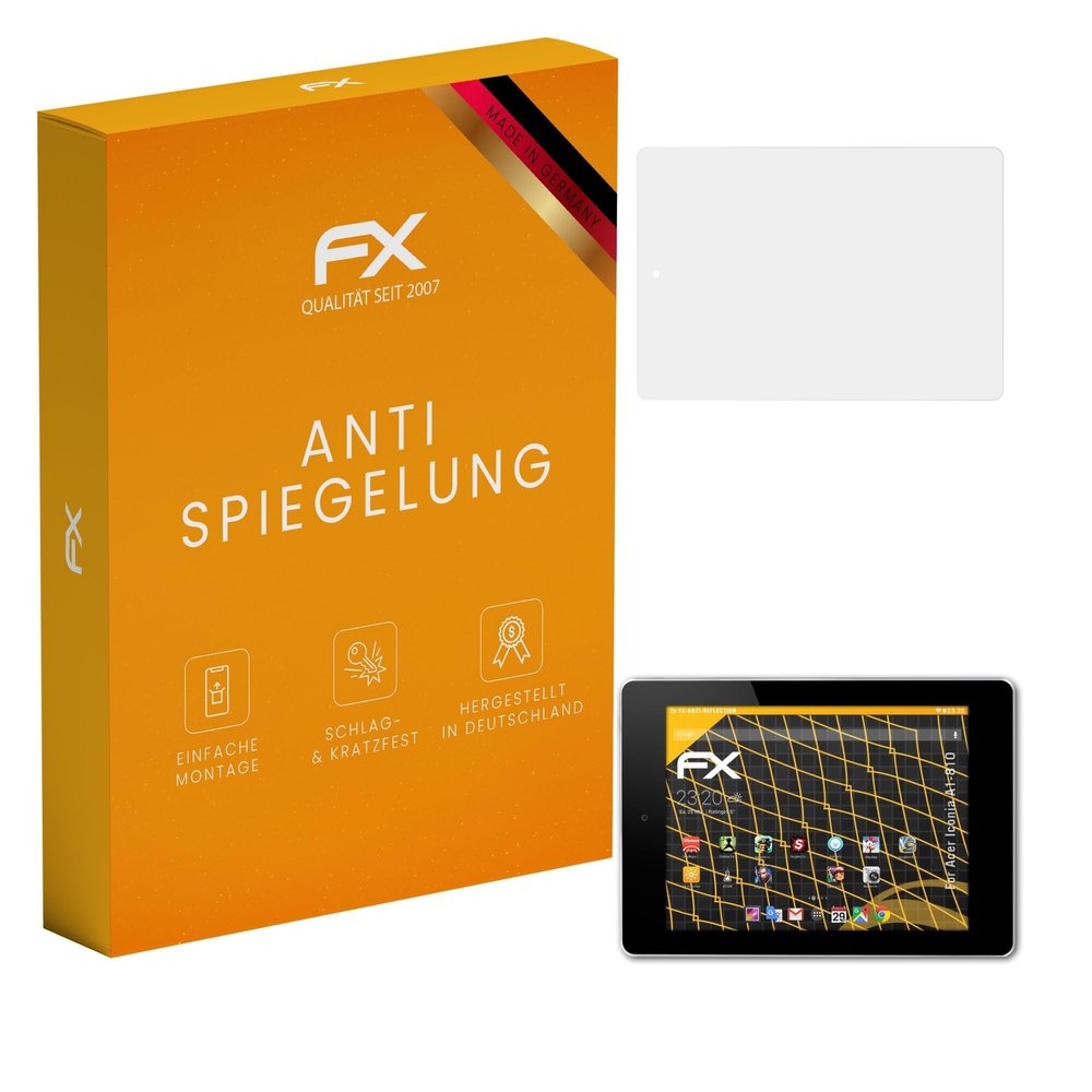 atFoliX Screen Protector compatible with Acer Iconia A1-810 Screen Protection Film, anti-reflective and shock-absorbing FX Protector Film (2X)