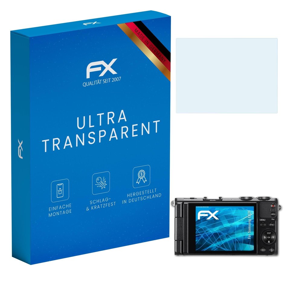 atFoliX Screen Protection Film compatible with Samsung EX2F Screen Protector, ultra-clear FX Protective Film (3X)