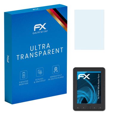 atFoliX Screen Protection Film compatible with Trekstor eBook Reader Pyrus Screen Protector, ultra-clear FX Protective Film (2X)