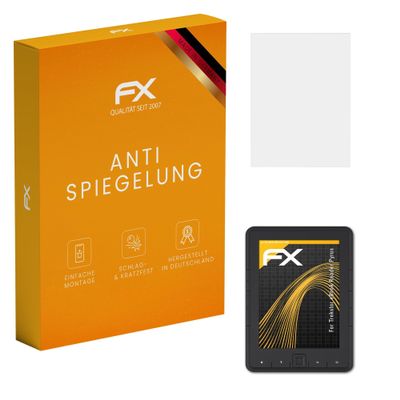 atFoliX Screen Protector compatible with Trekstor eBook Reader Pyrus Screen Protection Film, anti-reflective and shock-absorbing FX Protector Film (2X)