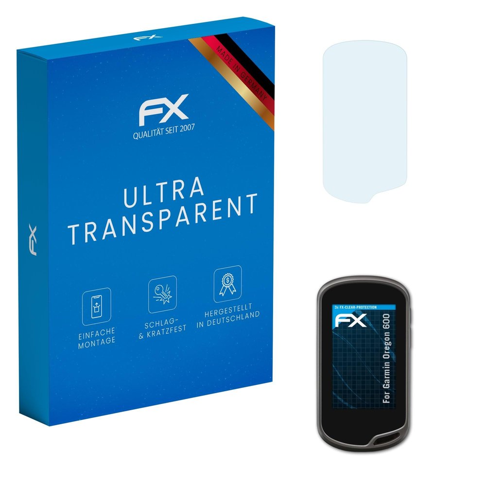 atFoliX Screen Protection Film compatible with Garmin Oregon 600 Screen Protector, ultra-clear FX Protective Film (3X)