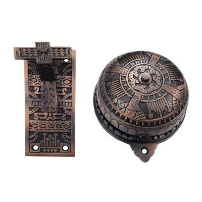 Adonai Hardware Barnabas Brass Manual Old Fashion Door Bell (Antique Copper)