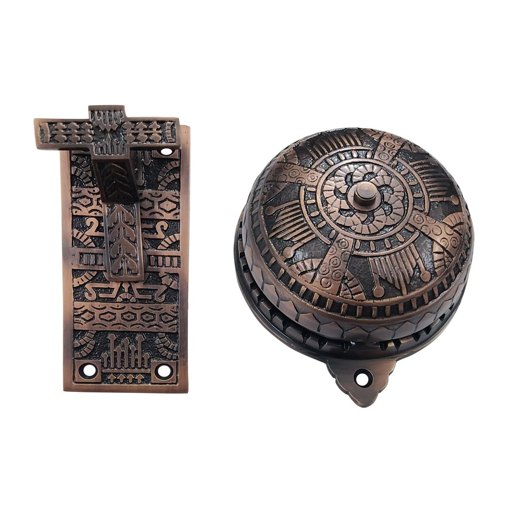 Adonai Hardware Barnabas Brass Manual Old Fashion Door Bell (Antique Copper)
