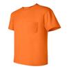 Cotton 6 oz. Pocket T-Shirt (G230) Safety Orange, M (Pack of 12) view 3