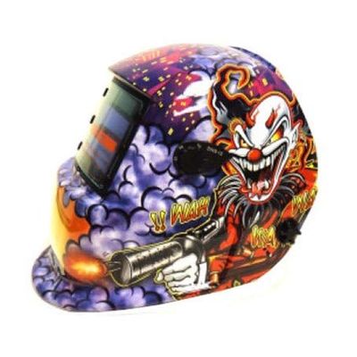 Powerweld Auto Darkening Graphic Helmet, Klown - 9855G3