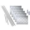 FASDE Monaco Decorative Vinyl Backsplash 15 sq ft Kit in Argent Silver view 1