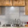 FASDE Monaco Decorative Vinyl Backsplash 15 sq ft Kit in Argent Silver view 2