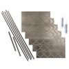 FASDE Monaco Decorative Vinyl Backsplash 15 sq ft Kit in Brushed Nickel view 1
