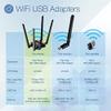TRENDnet AC1900 High Power Dual Band Wireless USB Adapter, TEW-809UB, Stream 4K HD Video, Windows-Mac OS Compatible, NDAA & TAA Compliant, Increase Your Coverage, Detachable High Gain Antennas, Black view 2