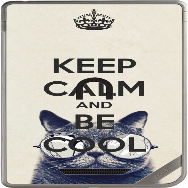 Keep Calm and be Cool Cat Vinyl Decal Sticker Skin by Debbie's Designs for Nook Color & Nook Tablet by Barnes and Noble