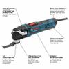 BOSCH GOP40-30C StarlockPlus Oscillating Multi-Tool Kit (32 Accessories & Case) - 4.0 Amp Motor, 20,000 Oscillations per Minute, Variable-Speed Dial - For Flush Cuts, Sanding, and Grinding view 3