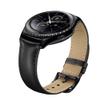 Gear S2 Classic Watch Band, Wollpo Premium Leather Bands with Bukle Spring Bar Replacement Watch Band for Samsung Gear S2 Classic Smartwatch (Leather, Black) view 1