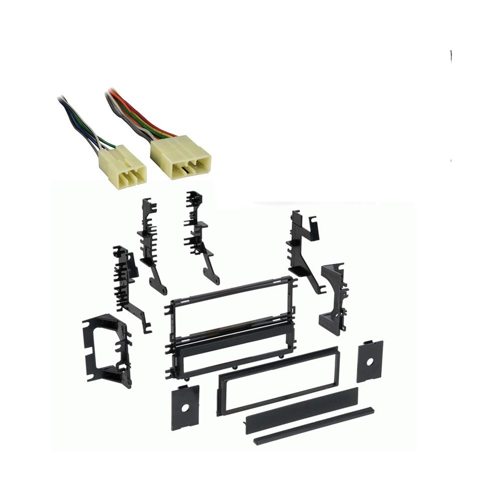 Harmony Audio Compatible with Mitsubishi Eclipse 1995 1996 1997 1998 1999 2000 2001 2002 2003 2004 2005 Single DIN Stereo Harness Radio Install Dash Kit