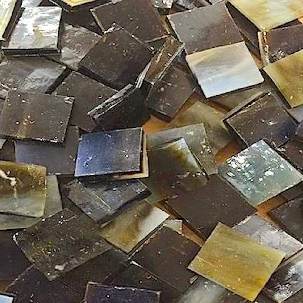 1/2" Shades of Brown Stained Glass Mosaic Tiles