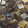 1/2" Shades of Brown Stained Glass Mosaic Tiles view 1
