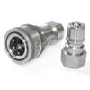 DT 1/4" Stainless Steel Quick Connect Coupler Valve Carpet Cleaning Wand Truckmount view 1