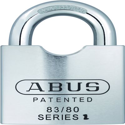 ABUS 83/80 Rekeyable Steel Padlock Silver Keyed Different
