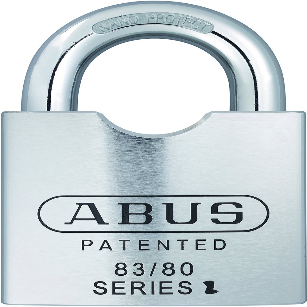 ABUS 83/80 Rekeyable Steel Padlock Silver Keyed Different
