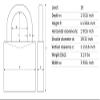 ABUS 83/80 Rekeyable Steel Padlock Silver Keyed Different view 4