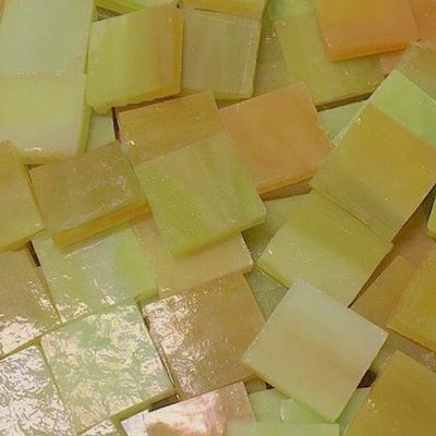 1/2" Light Green Stained Glass Mosaic Tiles