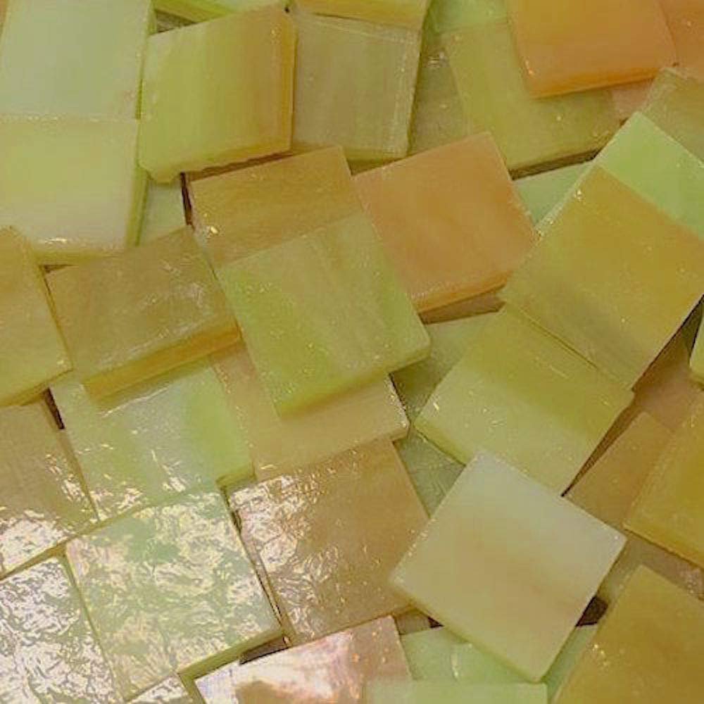 1/2" Light Green Stained Glass Mosaic Tiles