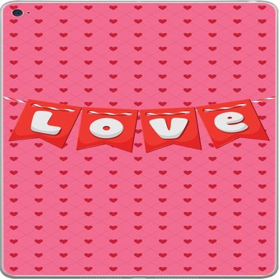 Love Pink Red Hearts Flag Vinyl Decal Sticker Skin by Debbie's Designs for iPad Air 2