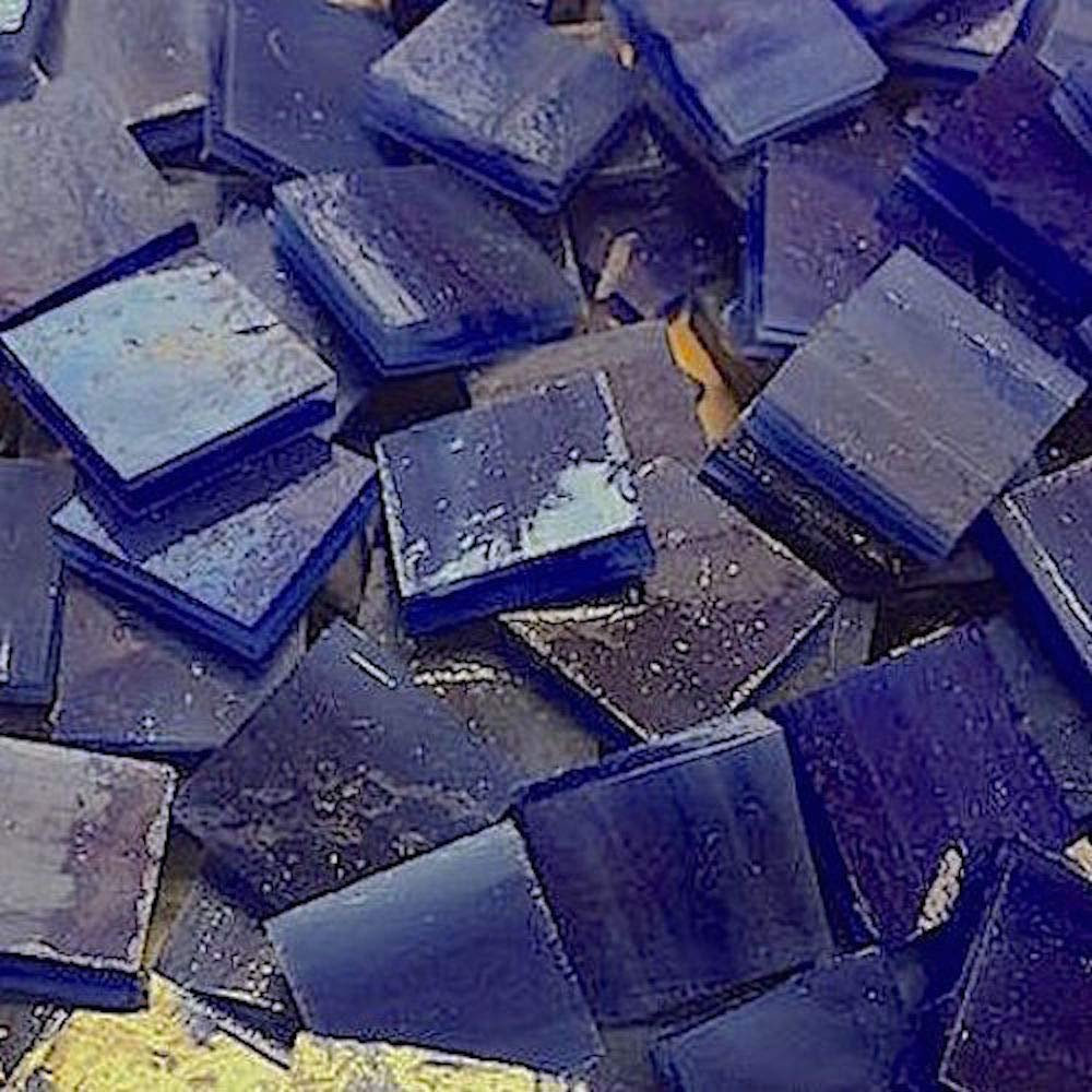 1/2" Deep Blue Stained Glass Mosaic Tiles