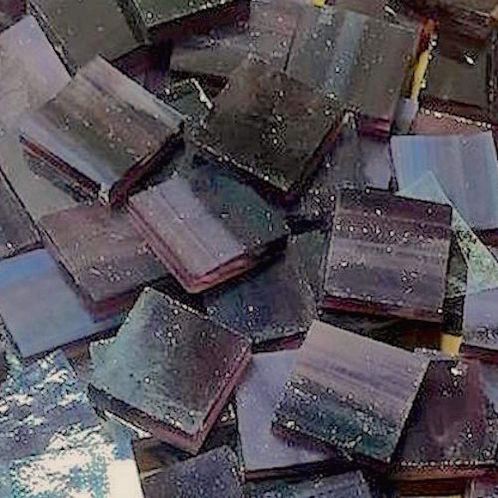 1/2" Dark Purple Stained Glass Mosaic Tiles