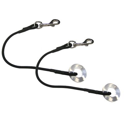 TACO Marine COK-0021-2 Glass Eye with Shock Cord - 12", Pair , Black