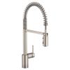 Moen Align Spot Resist Stainless Pulldown Kitchen Faucet, Single Hole, Modern Spring Style with Pre-Rinse and Power Boost Pull Down Sprayer, Easy Installation, 5923SRS view 1
