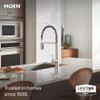 Moen Align Spot Resist Stainless Pulldown Kitchen Faucet, Single Hole, Modern Spring Style with Pre-Rinse and Power Boost Pull Down Sprayer, Easy Installation, 5923SRS view 3