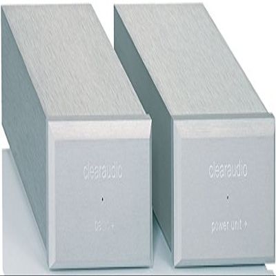 Clearaudio Basic Plus MM/MC Dual-Chassis High-Performance Phono Preamp, Silver Basic+