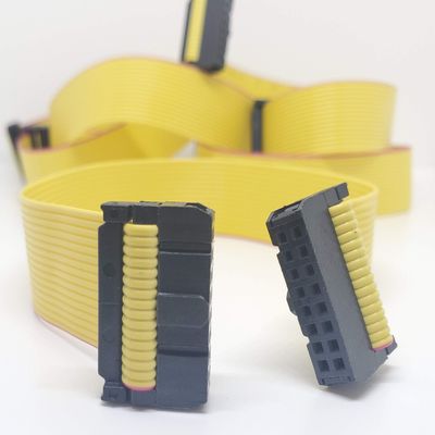 Connectors Pro 5-Pack IDC 2x8 16P 2.54mm Female Connector 15cm 6 Inches Yellow Flat Ribbon Cable, Double Rows 16 Pins 0.1 Pitch FC F/F (16P-15cm-5PK)
