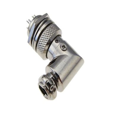 HQ 2 Contacts 2-Pin Aviation Plug Socket - M16 - Right-Angle