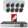 Evertech 8 Channel 4TB Dome Security Surveillance System 24 Hour Recording Playback Remote Monitoring view 1