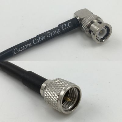3 feet RFC195 KSR195 BNC MALE ANGLE to MINI UHF MALE Pigtail Jumper RF coaxial cable 50ohm Quick USA Shipping