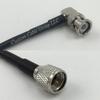3 feet RFC195 KSR195 BNC MALE ANGLE to MINI UHF MALE Pigtail Jumper RF coaxial cable 50ohm Quick USA Shipping view 1