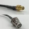 3 feet RFC195 KSR195 RP-SMA FEMALE to RP-TNC FEMALE BULKHEAD Pigtail Jumper RF coaxial cable 50ohm Quick USA Shipping view 1