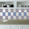 Authentic Tile Stickers by Mi Alma 24 PC Set Spanish Design Wall Tile Decal Perfect for Kitchen Backsplash or Bathroom Tiles Vinyl Art Easy to Install Peel and Stick (Mexican Navy Amber H218) view 2
