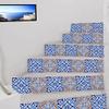 Authentic Tile Stickers by Mi Alma 24 PC Set Spanish Design Wall Tile Decal Perfect for Kitchen Backsplash or Bathroom Tiles Vinyl Art Easy to Install Peel and Stick (Mexican Navy Amber H218) view 4