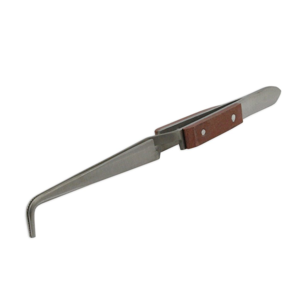 Jewellers Tools 90` Angled Self Locking Tweezers Soldering Hands Free