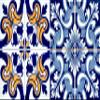 Authentic Tile Stickers by Mi Alma 24 PC Set Spanish Design Wall Tile Decal Perfect for Kitchen Backsplash or Bathroom Tiles Vinyl Art Easy to Install Peel and Stick (4x4 Inch, Golden Blue H221) view 1
