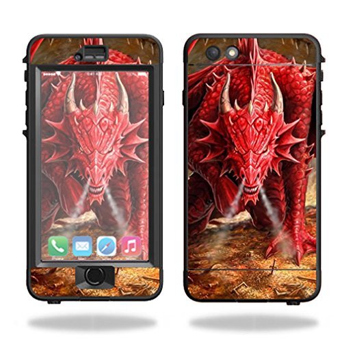 MightySkins Protective Vinyl Skin Decal Compatible with Lifeproof Nuud iPhone 6s Plus Case wrap Cover Sticker Skins Angry Dragon