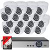 Evertech 16CH 4-in-1 Remote Monitoring HD DVR Security Camera System (2TB HDD), 12pcs High Definition 1080p Indoor Outdoor Dome Cameras with Night Vision view 1