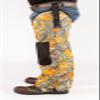 Hunting Chaps- Integrated Knee Pad, True Timber Camo Pattern, Oversized 3/4" Thick Foam Pad with Ballistic Nylon Cap (True Timber- MC2 Blaze, L/XL; 27" Thigh) view 2