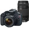 Canon EOS Rebel T5 Digital SLR Camera with EF-S 18-55mm IS II + EF 75-300mm f/4-5.6 III Bundle (Renewed) view 1
