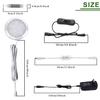 AIBOO LED Under Cabinet Lighting Dimmable with RF Remote Control, 6 LED Puck Lights, Total of 12W, for Kitchen Count Closet Wardrobe Lighting(Daylight White) view 3