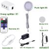 AIBOO Dimmable LED Under Cabinet Lighting, Counter Showcase Kitchen Lighting Fixtures with 12V Plug in adapter and Dimmable Wireless Remote Control, 6 Ultra Slim Puck Lights Kit (Warm White) view 2