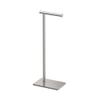 Gatco 1431SN, Modern Rectangle Base Freestanding Toilet Paper Holder, 22.25, Satin Nickel/Free Standing Toilet Tissue Holder Stand with Weighted Base view 1
